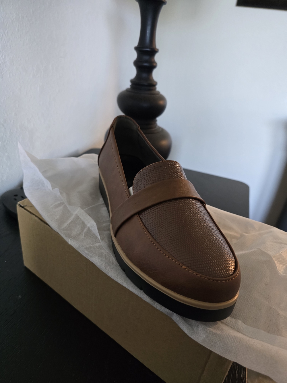Women's Brown Casual Slip-On Loafers - Picture 5 of 9